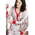 Bow Eiffel Tower Stretch Women's 1 Piece Pajamas